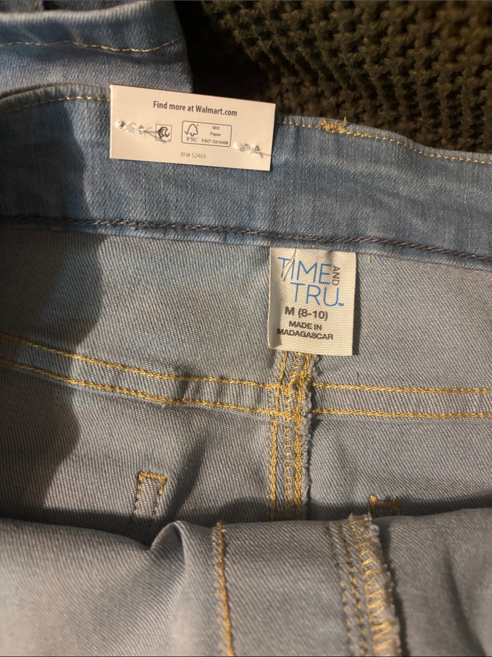 Time and Tru Women's High Rise Straight Leg Denim Jegging size M 8/10 - Picture 3 of 5